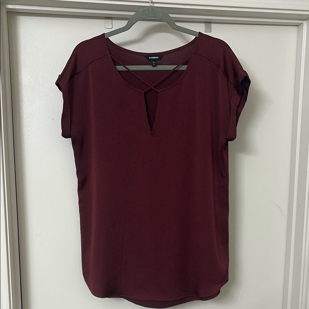 ExpressDeep Burgundy Blouse